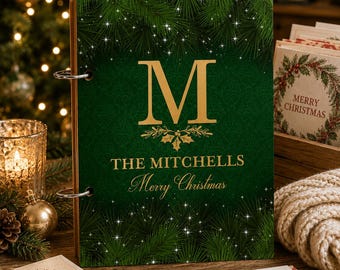 Porta biglietti di Natale, biglietti del Natale passato, porta biglietti di Natale personalizzati, contenitore per biglietti, album per biglietti --CRDB-SUB-MITCHELLS