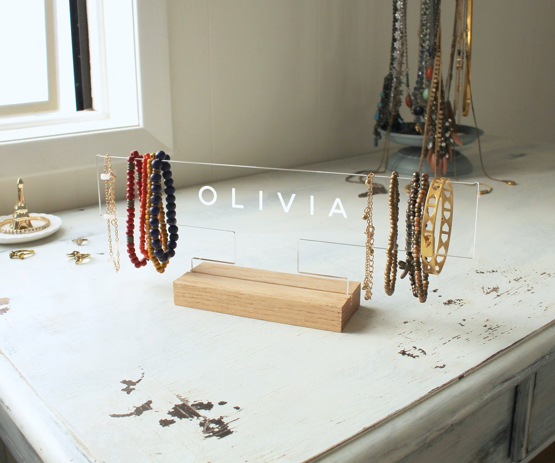 Personalized Bracelet Stand Jewelry Display Jewelry Organizer Acrylic