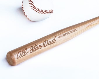 Mini bate de béisbol personalizado para el Día del Padre, regalo personalizado para papá: BAT-1