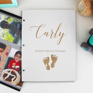 Baby Wood Photo Album with Photo Pages, Baby Photo Album, Kid&#39;s Photo Album with Sleeves, The Story of You, Baby Photo Album, My First Years