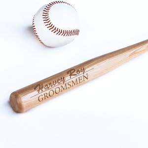 Mini Baseball Bat Laser Engraved Custom Bat Personalized Engraving Baseball Groomsmen Gifts Bachelor Party Gifts  --BAT-16