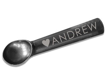 Gepersonaliseerde ijsschep Metalen ijsschep Lasergegraveerde ijsschep Non-stick ijsschep aangepaste maatschep --MSCP-B-100