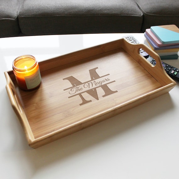 Personalized Serving Tray Custom Serving Tray Wood Serving Tray Wedding Gifts New Home Gifts Newlywed Gifts Serving Tray TRAY BAM 100
