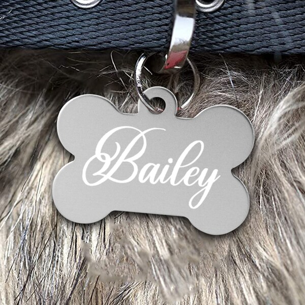 Custom Metal Dog Name Tags Etsy