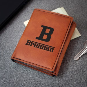 Monedero Personalizado, Portafolio De Cuero Personalizado, Portafolio De Hombre, Regalos De San Valentín, Regalos Del Día Del Padre, Regalos Para Papá, Monedero Inicial Monogram