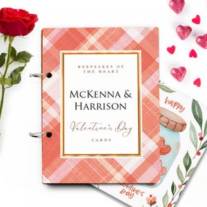 Porta biglietti di San Valentino, biglietti di San Valentino del passato, porta biglietti di San Valentino personalizzato, porta biglietti di esposizione--CRDBV-SUB-11