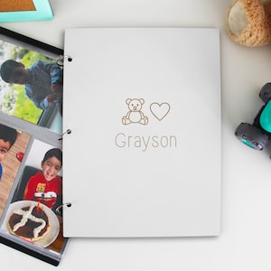 Baby Wood Photo Album with Photo Pages, Baby Photo Album, Kid&#39;s Photo Album with Sleeves, The Story of You, Baby Photo Album, My First Years