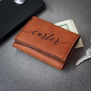 Monedero Personalizado, Portafolio De Cuero Personalizado, Portafolio De Hombre, Regalos De San Valentín, Regalos Del Día Del Padre, Regalos Para Papá, Monedero Inicial Monogram
