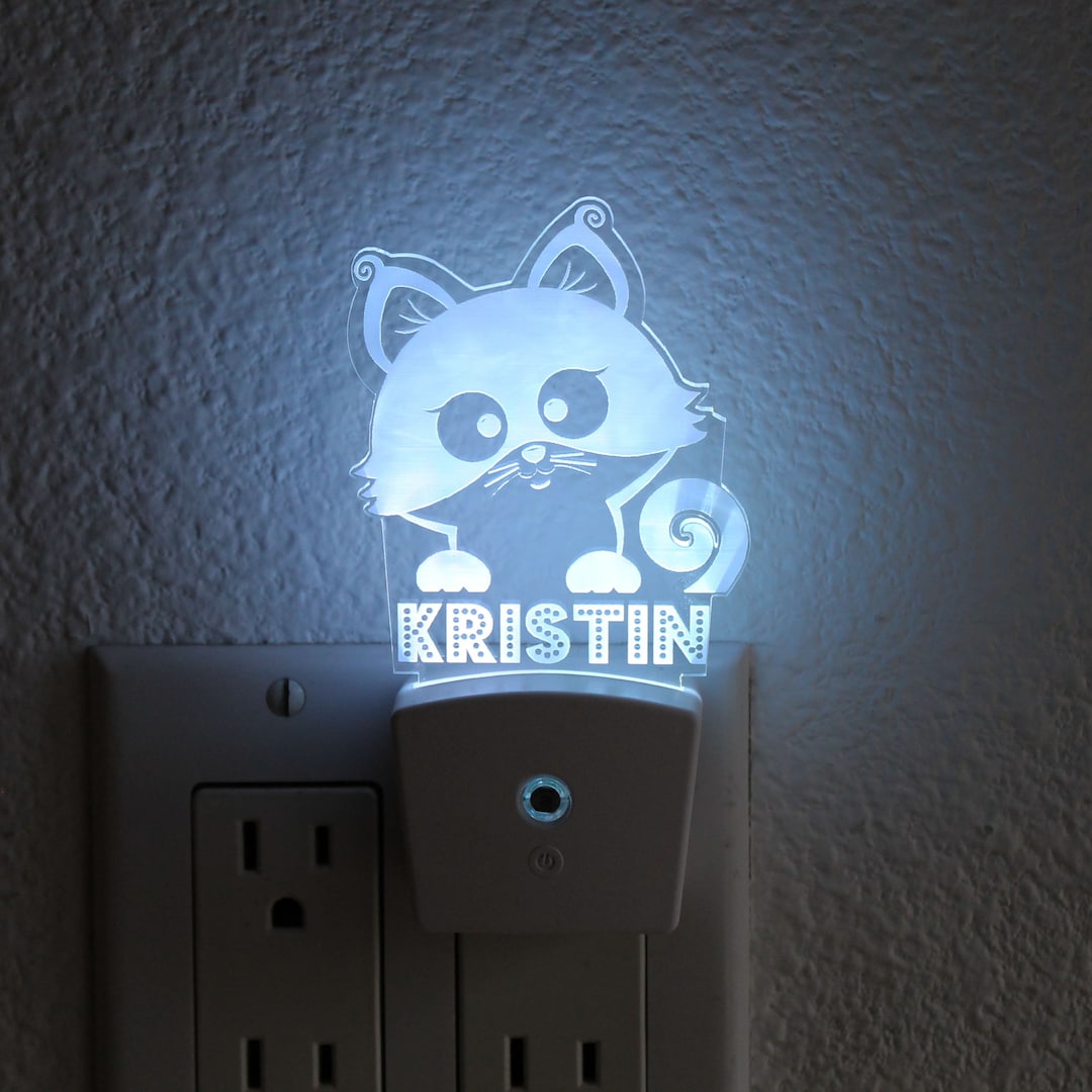 Cat Night Light Plug in Personalized Night Light Plug Custom Etsy
