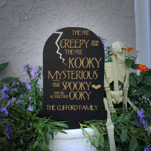 Personalized Halloween Tombstone Sign, Custom Halloween Tombstone Yard Sign, Tombstone Halloween Sign, Funny Halloween Tombstone Sign