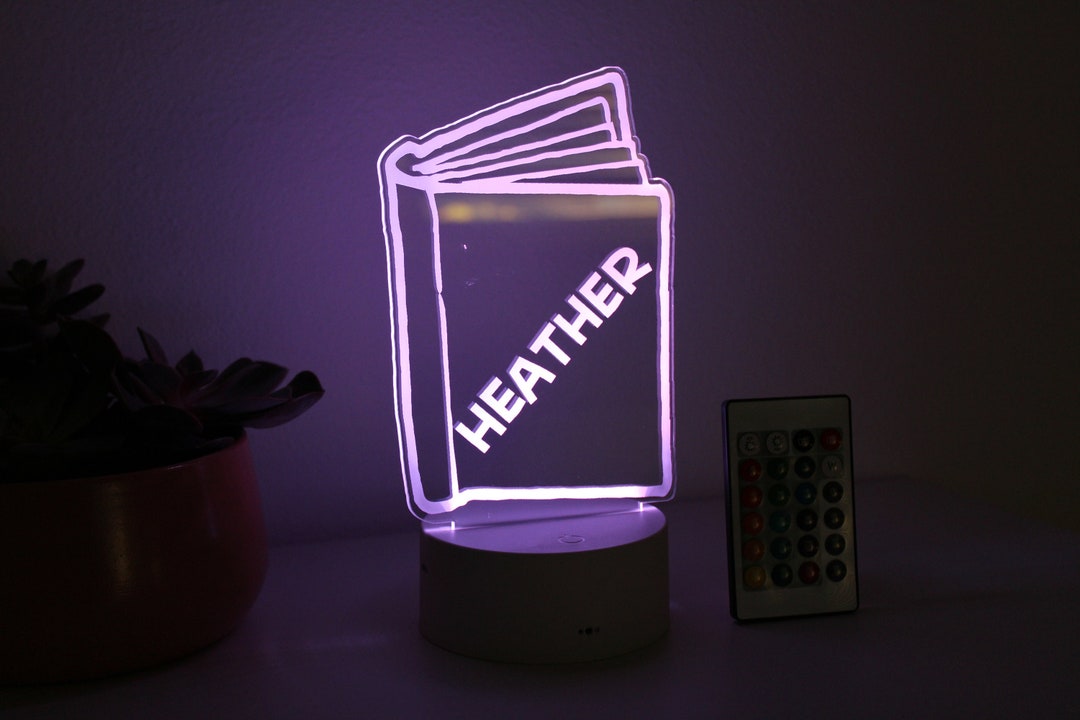 Book Night Light Night Light Personalized Night Lights Kids Etsy