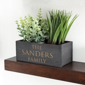 Sammeln, Home Personalisierte Übertopf Box, personalisierte Holz Pflanzbox, Holz Übertopf Box, Indoor Holz Übertopf, Übertopf Holz