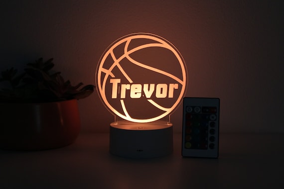 Basketball, Night Light, Personalized Night Lights Kids, Night Lights, Bedroom Night Lights, Kids Bedroom Decor, Lights for Boys --NL-28