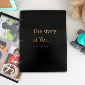 Baby Wood Photo Album with Photo Pages, Baby Photo Album, Kid&#39;s Photo Album with Sleeves, The Story of You, Baby Photo Album, My First Years