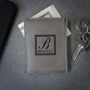 Monedero Personalizado, Monedero De Cuero Personalizado, Cartera De Hombre, Regalos De San Valentín, Regalos Del Día Del Padre, Regalos Para Papá, Monograma Inicial