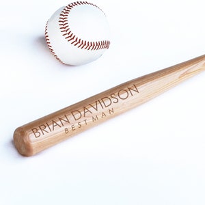 Mini Baseball Bat Laser Engraved Custom Bat Personalized Engraving Baseball Groomsmen Gifts Bachelor Party Gifts  --BAT-7