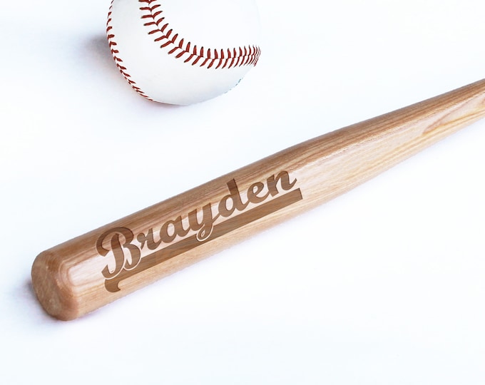 Personalized Mini Baseball Bat – Laser Engraved Trophy, Team Gift