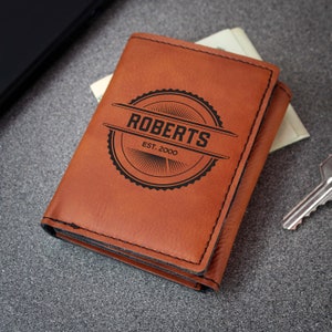 Monedero Personalizado, Portafolio De Cuero Personalizado, Portafolio De Hombre, Regalos De San Valentín, Regalos Del Día Del Padre, Regalos Para Papá, Portafolio De Logotipo Personalizado