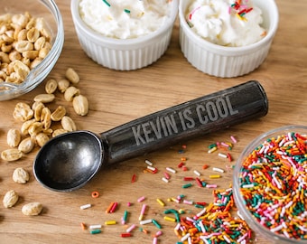 Personalized Ice Cream Scoop Metal Ice Cream Scoop Laser Engraved Ice Cream Scoop Non Stick Ice Cream Scoop Custom Scoop --MSCP-B-100