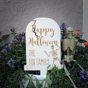 Personalized Halloween Tombstone Sign, Custom Halloween Tombstone Yard Sign, Tombstone Halloween Sign, Funny Halloween Tombstone Sign
