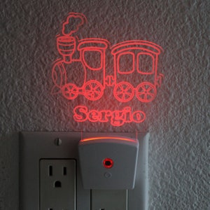 Tren Enchufe de luz nocturna para niños Enchufe de luz nocturna personalizado Enchufe de luz nocturna personalizado Enchufe de luz nocturna para niños Decoración para niños --NLP-ACR-TRAIN