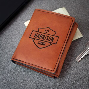 Monedero Personalizado, Portafolio De Cuero Personalizado, Portafolio De Hombre, Regalos De San Valentín, Regalos Del Día Del Padre, Regalos Para Papá, Portafolio De Logotipo Personalizado