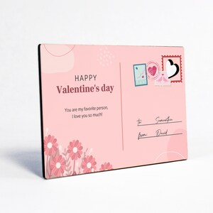 Hölzerne Liebespostkarte zum Valentinstag, Romantisches Geschenk für Frauen, Geschenke für die Freundin, Valentinstag Postkarte, Holz Postkarte --LPCV-sub-8