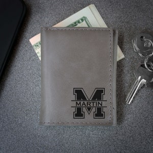 Monedero Personalizado, Monedero De Cuero Personalizado, Cartera De Hombre, Regalos De San Valentín, Regalos Del Día Del Padre, Regalos Para Papá, Monograma Inicial