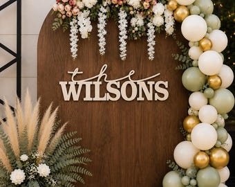 Custom Wood Name Sign, Wedding Decor, Large Hedge Wall Letters