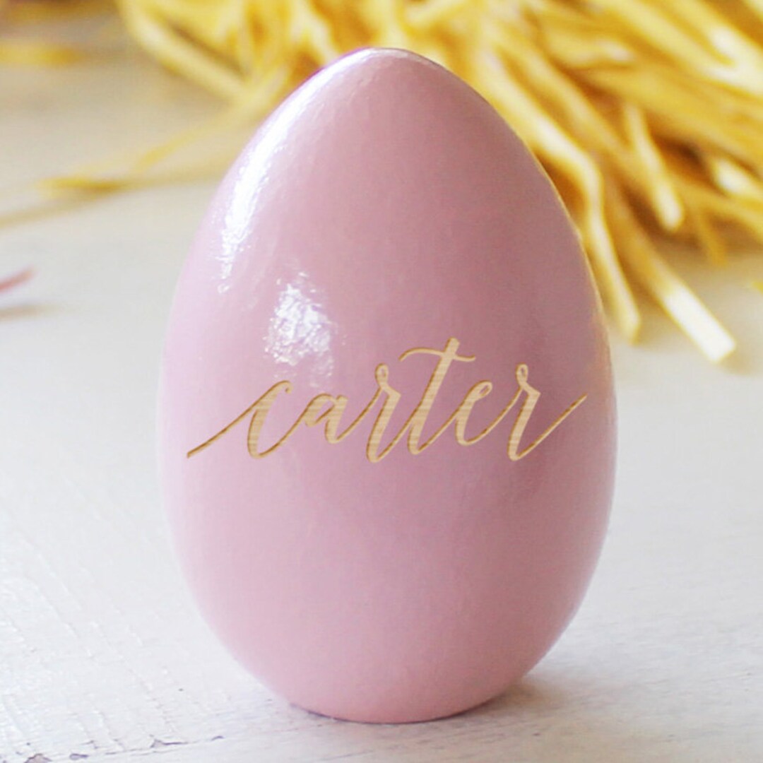 Personalized Easter Egg, Custom Wood Easter Egg, Easter Basket Gift, Personalized Easter Gift