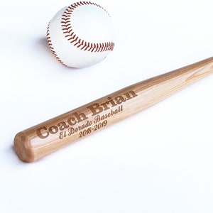 Mini Baseball Bat Laser Engraved Custom Bat Personalized Engraving Baseball Award Trophy Bat Little League High School Team Gift --BAT-8