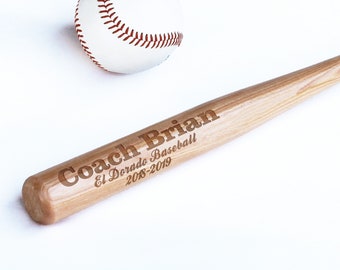 Mini Baseball Bat Laser Engraved Custom Bat Personalized Engraving Baseball Award Trophy Bat Little League High School Team Gift --BAT-8