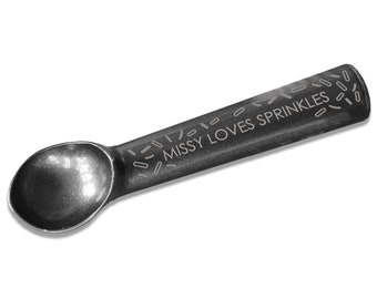 Personlig glassskopa Metallglasskopa Lasergraverad glassskopa Non-stick glassskopa Anpassad skopa --MSCP-B-100