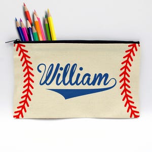 Personalisierte federmäppchen, Federmäppchen nach Maß, Federmäppchen nach Maß Personalisierte Kinder Federmäppchen --PENB-W-BASEBALL