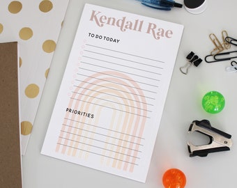 Personalized Notepad Stationery 8.5 X 5.5  Weekly Plan Notepad -  Custom Notepad, Personalized Weekly Agenda Notepad, Weekly Planner Notepad