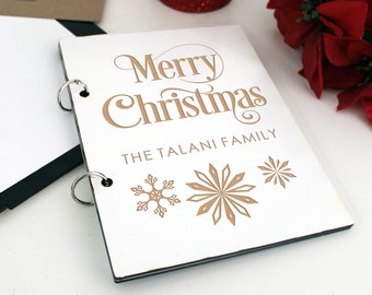Christmas Card Keeper, Cards of Christmas Past, Personalized Christmas Card Holder, Card Display Storage, Card Album CRDB-B-TALANI