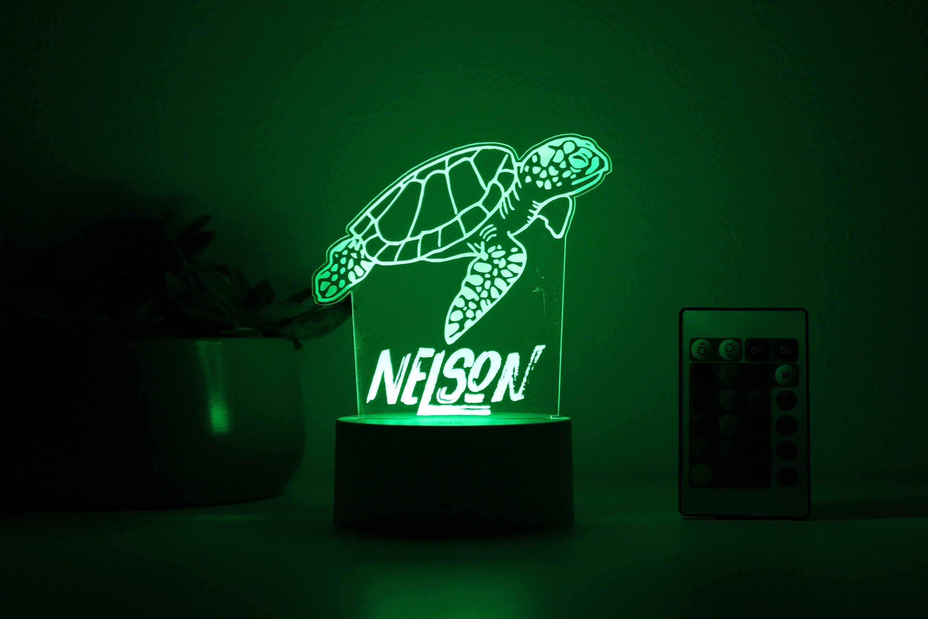 Sea Turtle Night Light Personalized Night Lights Kids Night Etsy