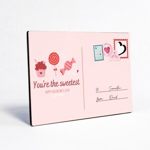 Hölzerne Liebespostkarte zum Valentinstag, Romantisches Geschenk für Frauen, Geschenke für die Freundin, Valentinstag Postkarte, Holzpostkarte --LPCV-Sub-11