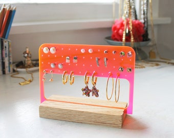 Mini Personalized Jewelry Display Earring Holder Jewelry Organizer Acrylic Jewelry Stand Wood Jewelry Stand Jewelry Tree Earring Display