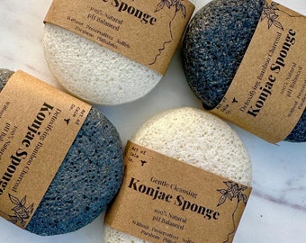 Eco-Friendly Konjac Sponge | 100% Natural, Biodegradable Beauty Essential | Zero Waste & Vegan Plastic Free | Skincare | Makeup Remover