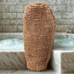 Gant de gommage corporel - Gant de douche exfoliant en jute naturel, gant de bain respectueux de l&#39;environnement, cadeau de spa, accessoire de soins personnels végétalien