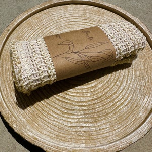 Sisal Wash Cloth, Natural Bath Cloth, Eco-Friendly Body Scrubber, Compostable Wash Cloth, Self-Care Spa Gift, Face and Body Exfoliating Cloth, Moisturizing Soap Companion, Bar Soap Washcloth