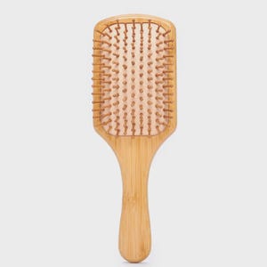 Wooden Paddle Hair Brush Comb. Bamboo Detangling Hairbrush for Women & Men, Curly, Wet, Thick Hair, Eco Friendly Plastic Free Sustainable