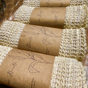 Sisal Wash Cloth, Natural Bath Cloth, Eco Friendly Rag, Body Scrubber, Self Care Gift, Face Body Cloth, Exfoliating Cloth, Goat Milk Soap, Moisturizing Soap, Bar Soap Cloth, Compostable Cloth, Cotton Wash Cloth, Bathroom Washcloth
