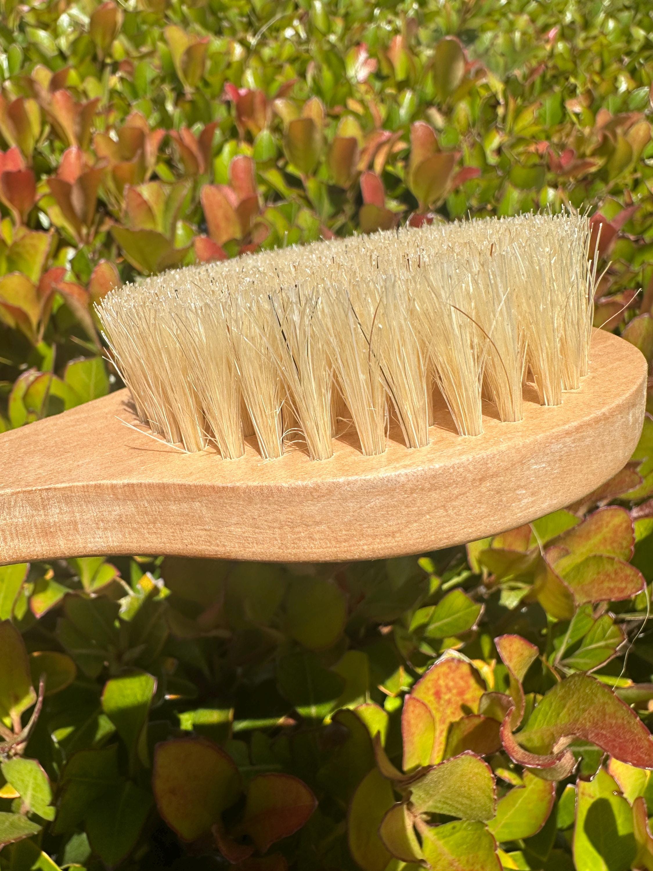 Holz-Peelingbürste Mit Naturborsten – Für Trockene & Nasse Haut – Fördert Durchblutung & Gegen Cellulite