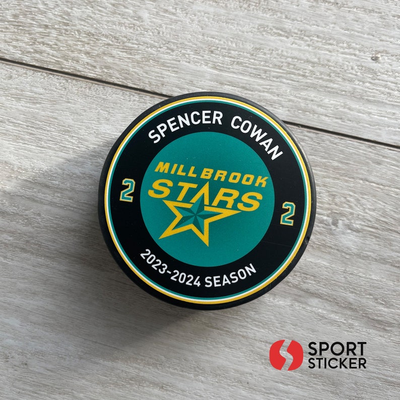 Custom Hockey Puck Stickers: Waterproof Vinyl Decals - Etsy