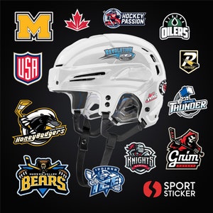 Custom Hockey Helmet Stickers: Waterproof Vinyl Decals
