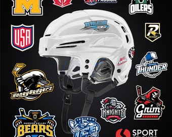 Custom Hockey Helmet Stickers - | Helmet Decals | Waterproof Stickers | Vinyl Stickers