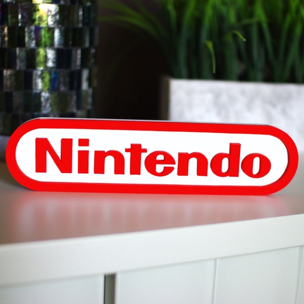Nintendo Video Game Logo, Arcade Wall, Super Mario Bros, 3D Art, Desk Decor, Zelda, Shelf Display, Decoration, Super Smash Bros, Gift, Retro