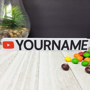 Custom Youtube Nameplate, Personalized YouTube Username, YouTube Channel Name plate, Youtuber, Influencer, Streamer Gift, Content Creator